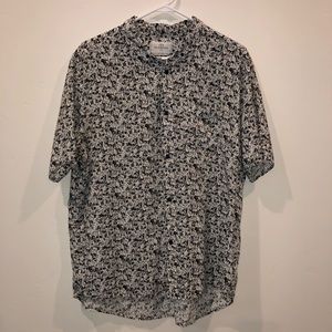 Your Neighbors graphic button up short-sleeve